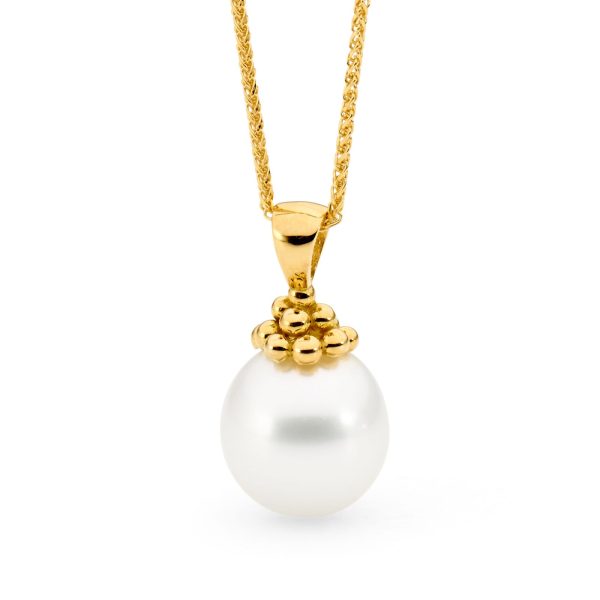 Yellow Gold And Pearl Pendant