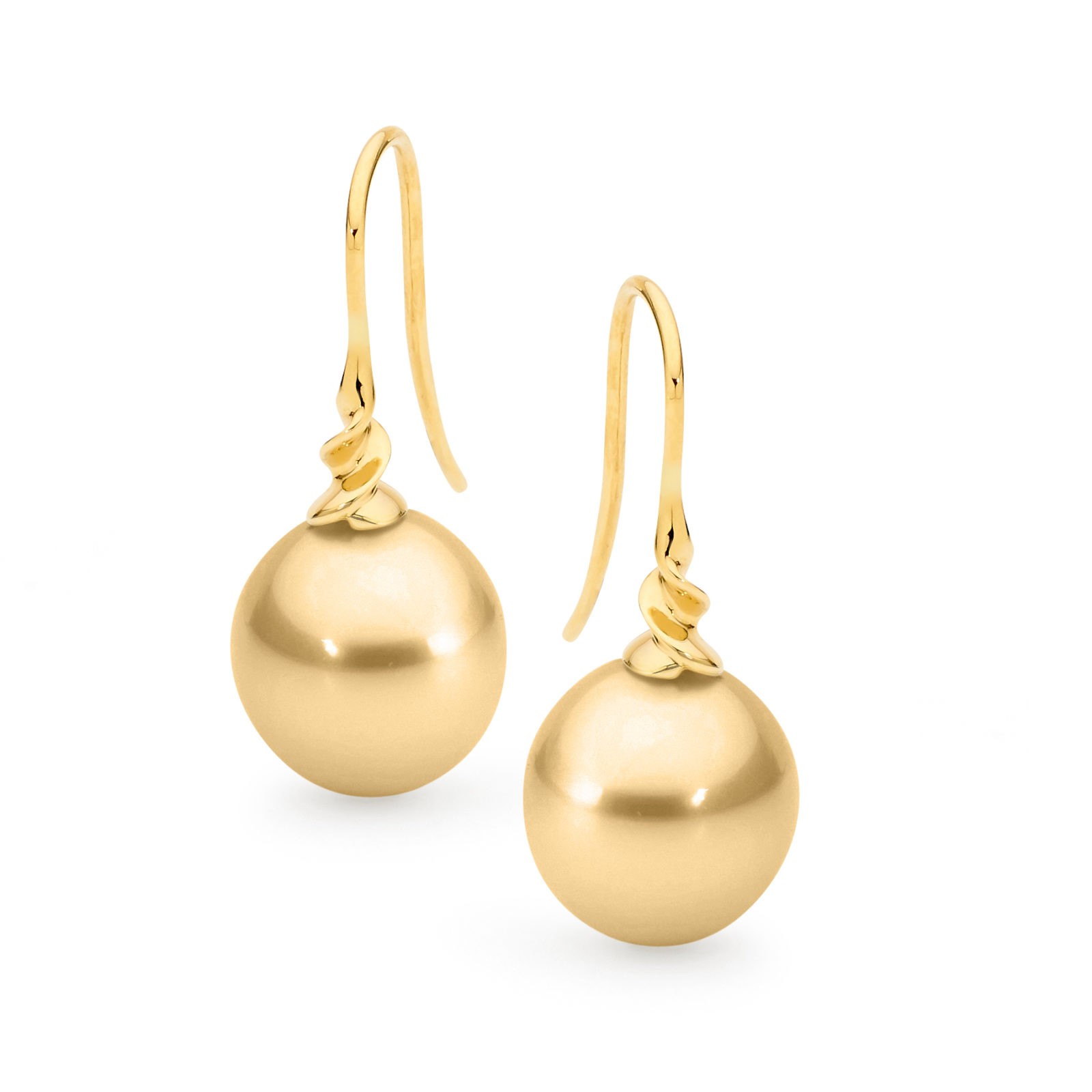 Twisted French Hook Pearl Earrings - Allure South Sea Pearls