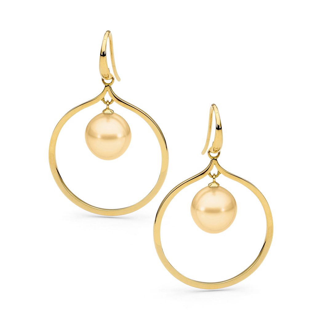 Looped Oval Pearl Earrings - Allure South Sea Pearls