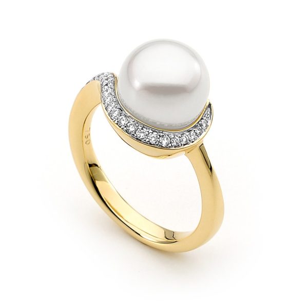 Pavé Diamond, Argyle and Pearl Ring - Allure South Sea Pearls