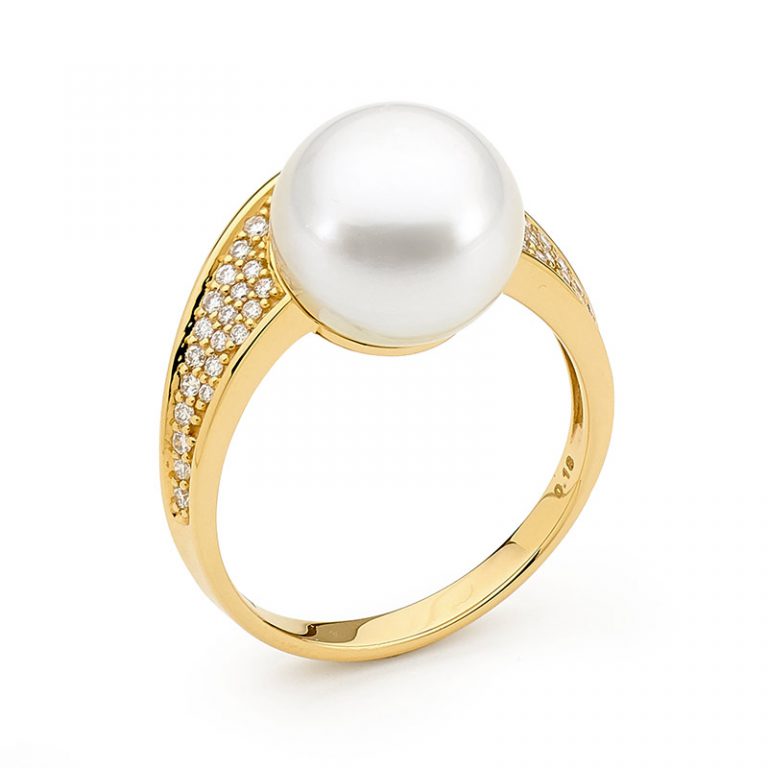 Faceted Pearl Ring - Allure South Sea Pearls