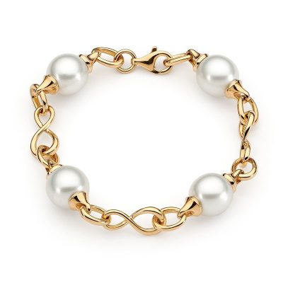 Chain Link Australian South Sea Pearl Bracelet - Allure South Sea Pearls