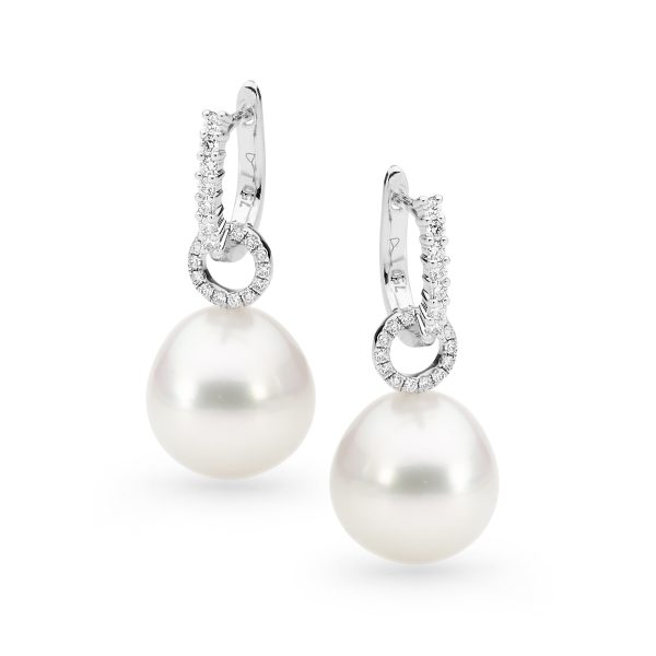 Detachable Pearl Diamond Earrings