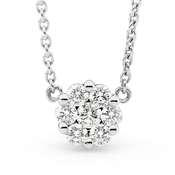 flower diamond necklace