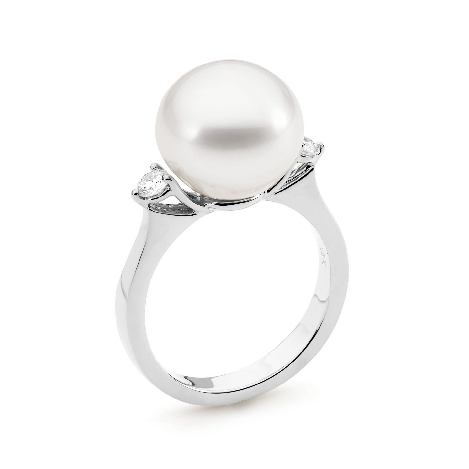 Classic Diamond and Pearl Ring - Allure South Sea Pearls