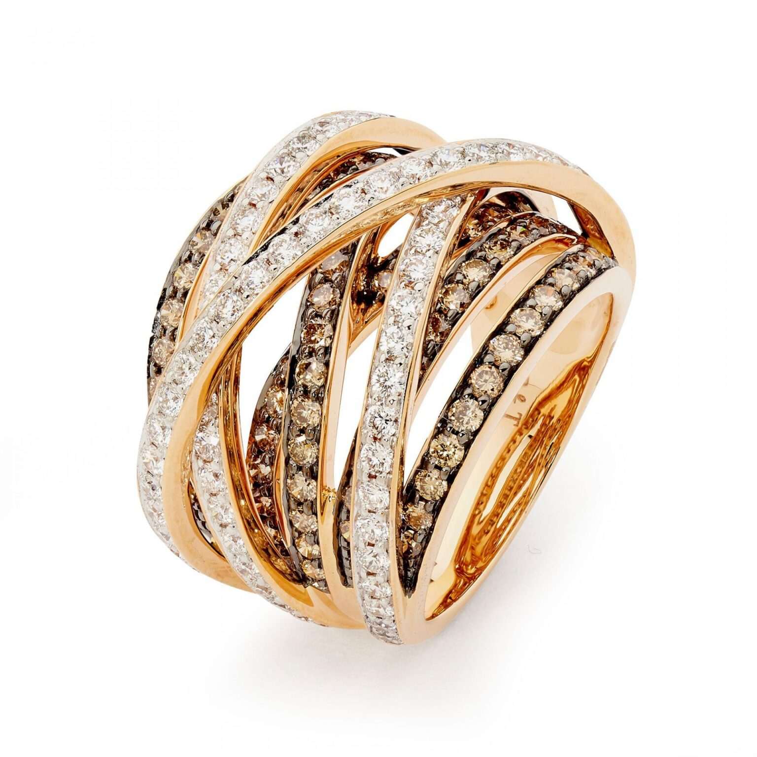 Entwined Bead Set Diamond Ring Allure South Sea Pearls