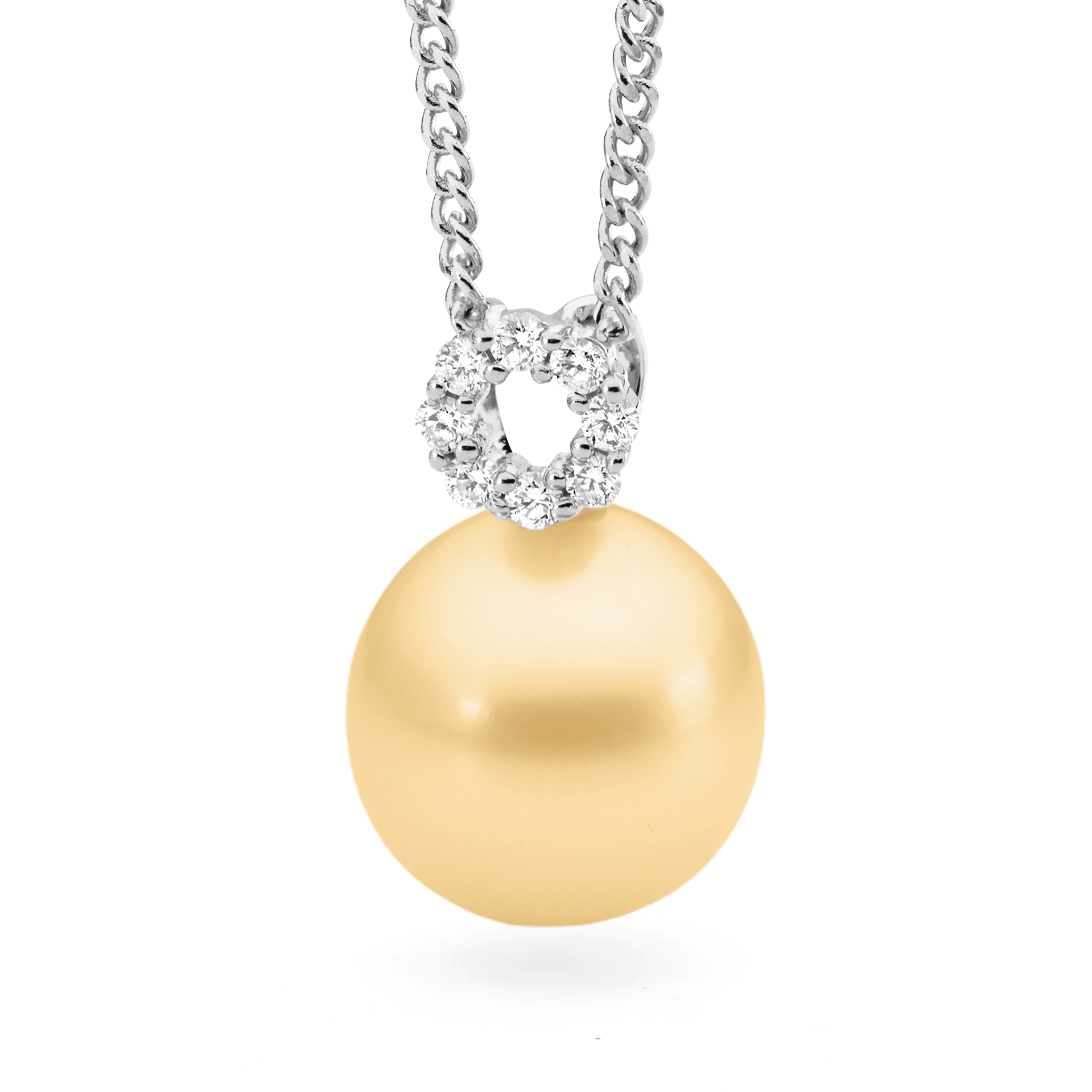 Diamond Circle Pearl Pendant - Image 6