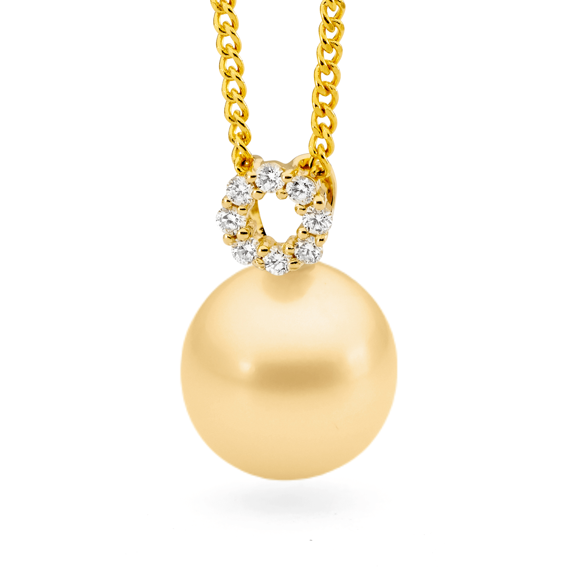 Diamond Circle Pearl Pendant - Image 4