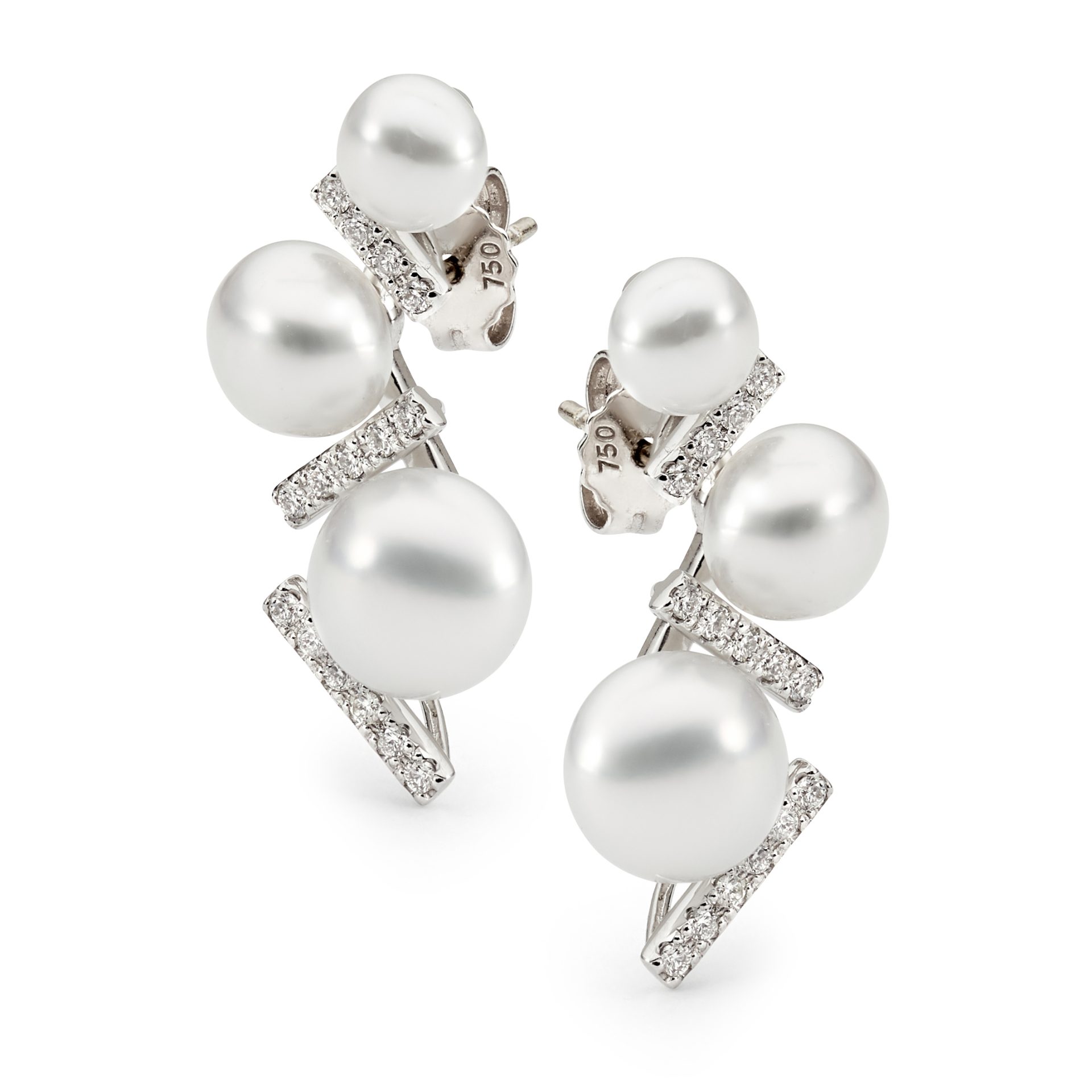 Keshi Pave Set Cluster Earrings - Allure South Sea Pearls