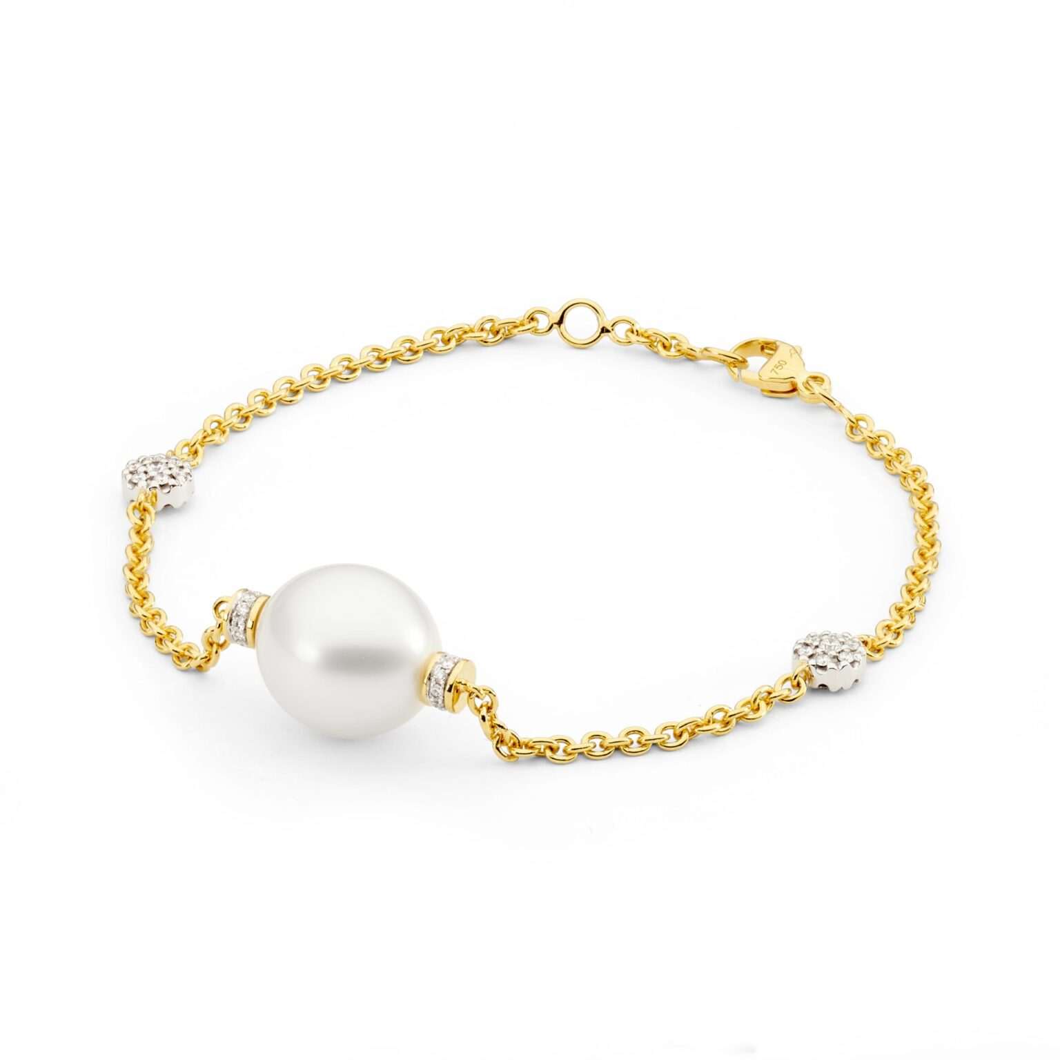 Pear Shape Diamond Chain Bracelet