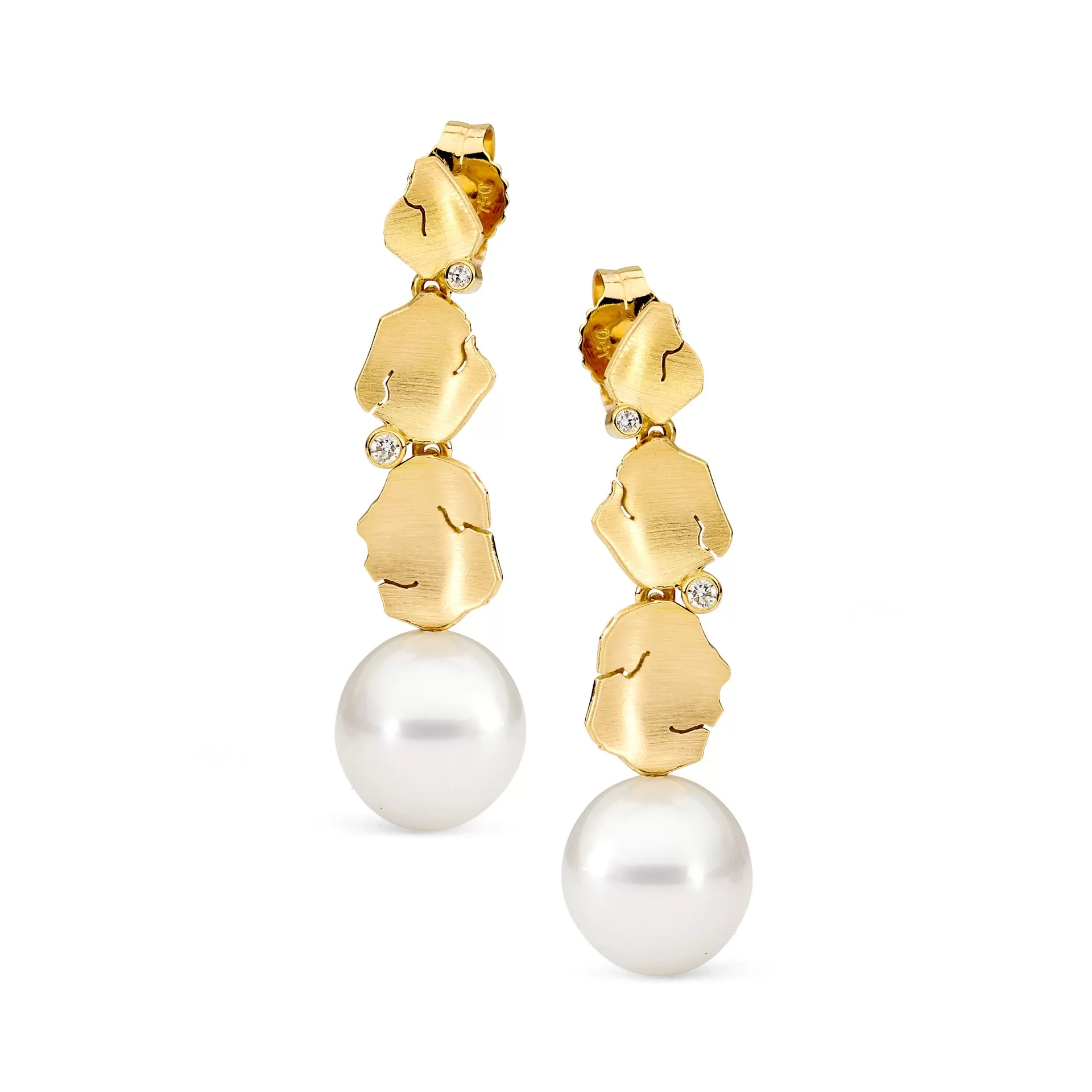 Triple Tidal Flats Pearl Earrings