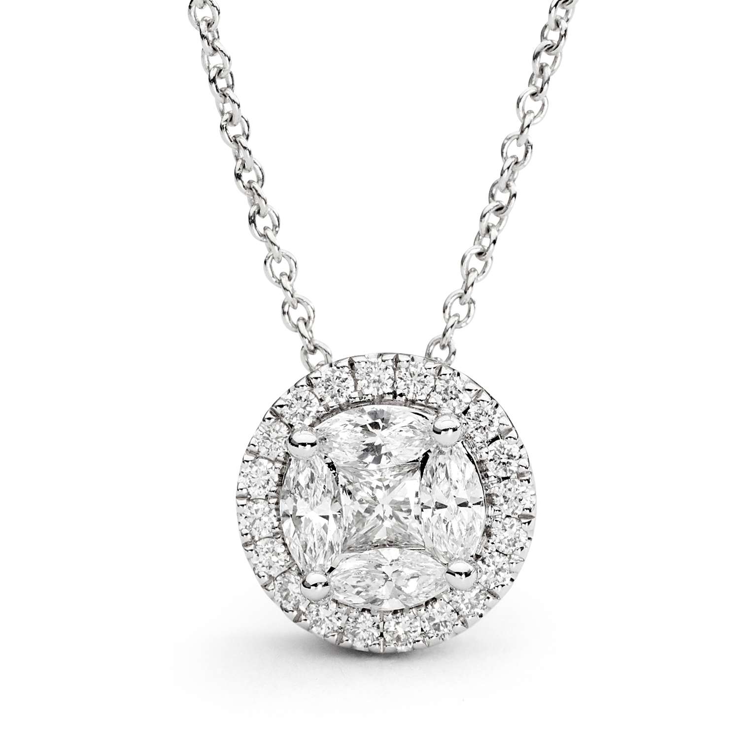 Diamond Cluster Slider Pendant