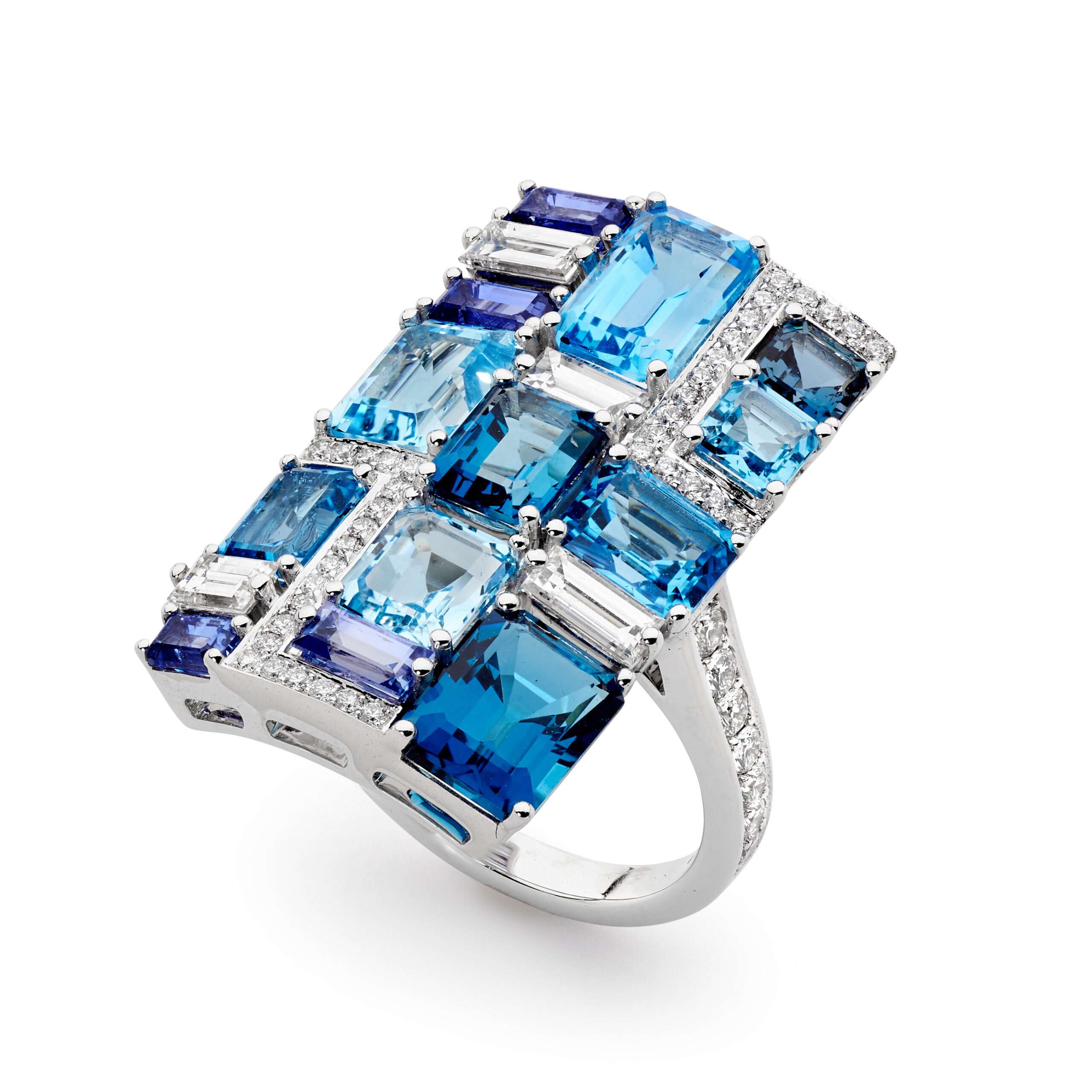 Sapphire & Topaz Cocktail Ring